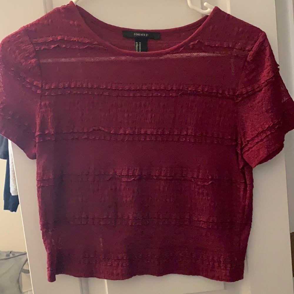 Maroon crop top